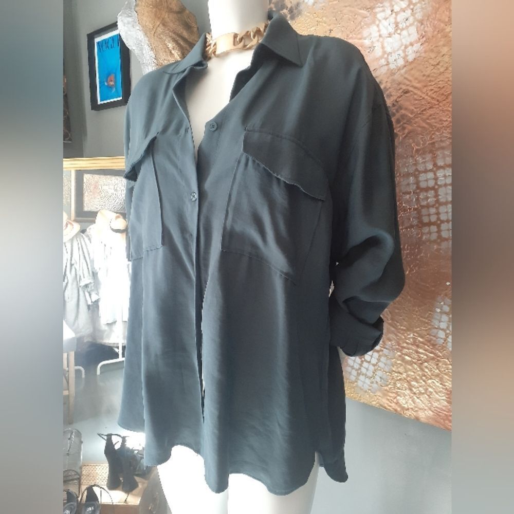 Nwot Zara Modal Blend Button Down Shirt